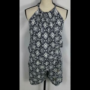 ESCAPADA LIVING S/L ALICE ROMPER NAVY WHITE CAYMAN